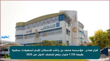 قرار صادر.. مؤسسة محمد بن راشد للإسكان تقدم تسهيلات سكنية بقيمة 1.725 مليار درهم للنصف الأول من 2025